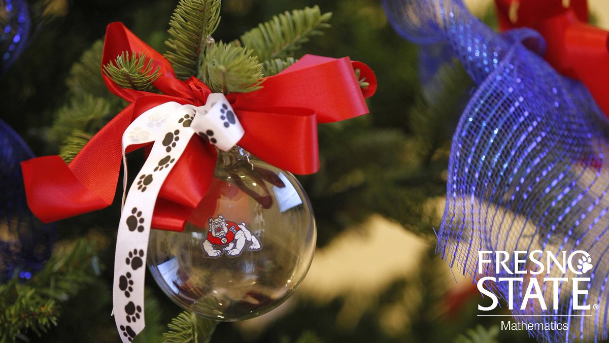 MathState's tweet photo. May the holiday season fill your home with joy, your heart with love, and your life with laughter. Merry Christmas, Bulldogs! #FresnoStateMath #Fresnostate https://t.co/R3YTljYhCX