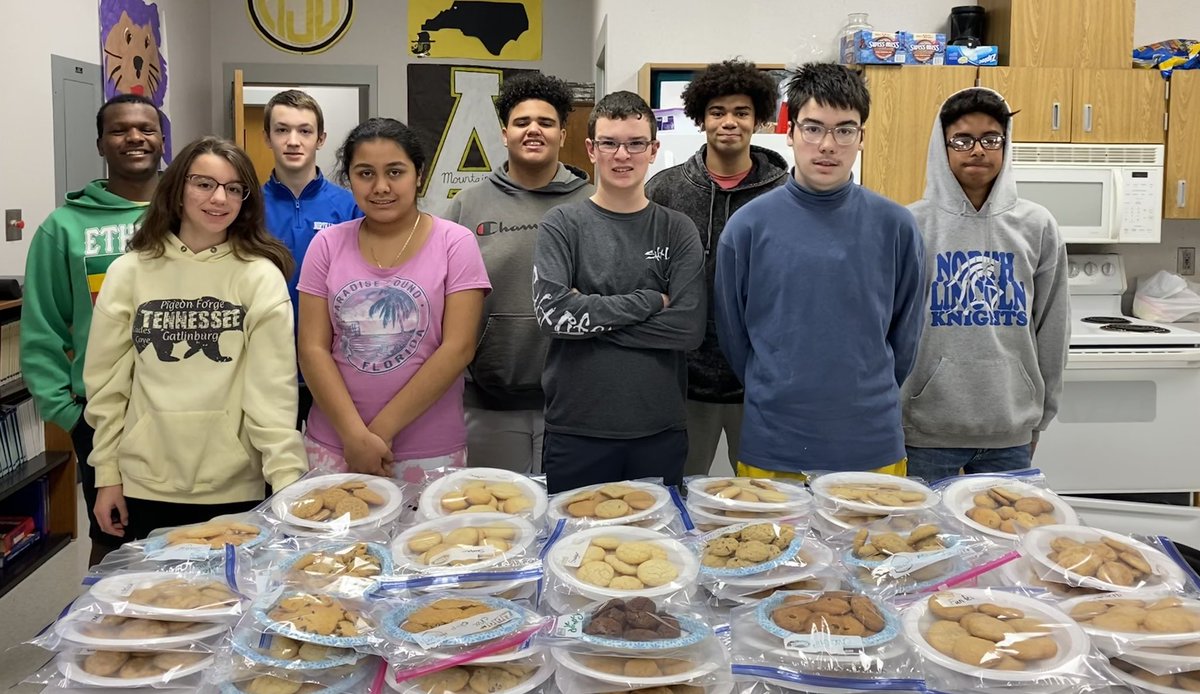 Today, with the help of Mrs.Stump’s class at North Lincoln High School, Pursuit Church, &amp; the amazing staff &amp; students of our school, we sent over 1200 cookies &amp; hundreds of cards to soldiers at Fort Bragg for some holiday cheer! Thank you community members for your support!