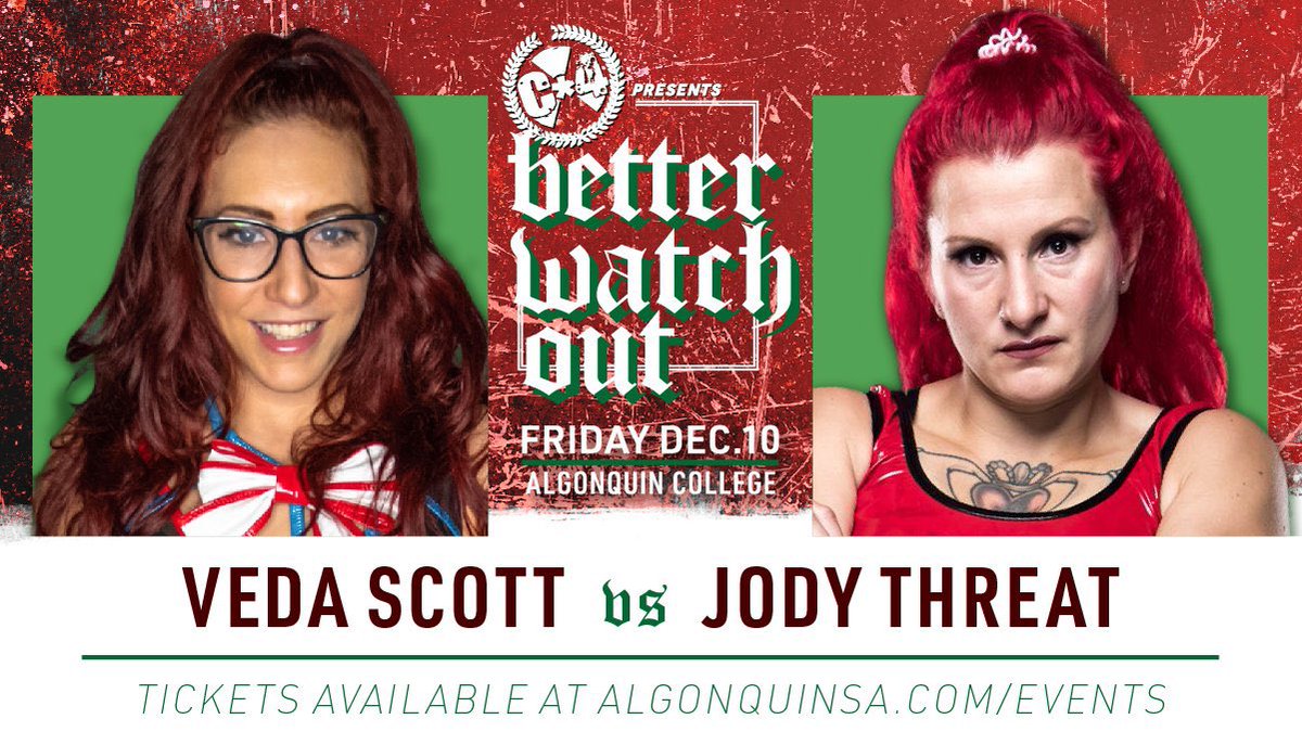 itsvedatime's tweet image. TONIGHT! 

7:30PM EST live from @ACT_Ottawa for @C4Wrestling #C4BetterWatchOut!

Join us in person or live on IWTV.live, for our last show of 2021!