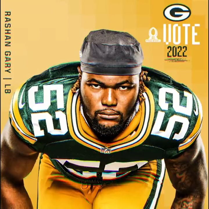 Green Bay Packers on X: 'Turn up & #ProBowlVote for Rashan Gary!  #ProBowlVote + @RashanAGary #ProBowlVote + @RashanAGary #ProBowlVote +  @RashanAGary 