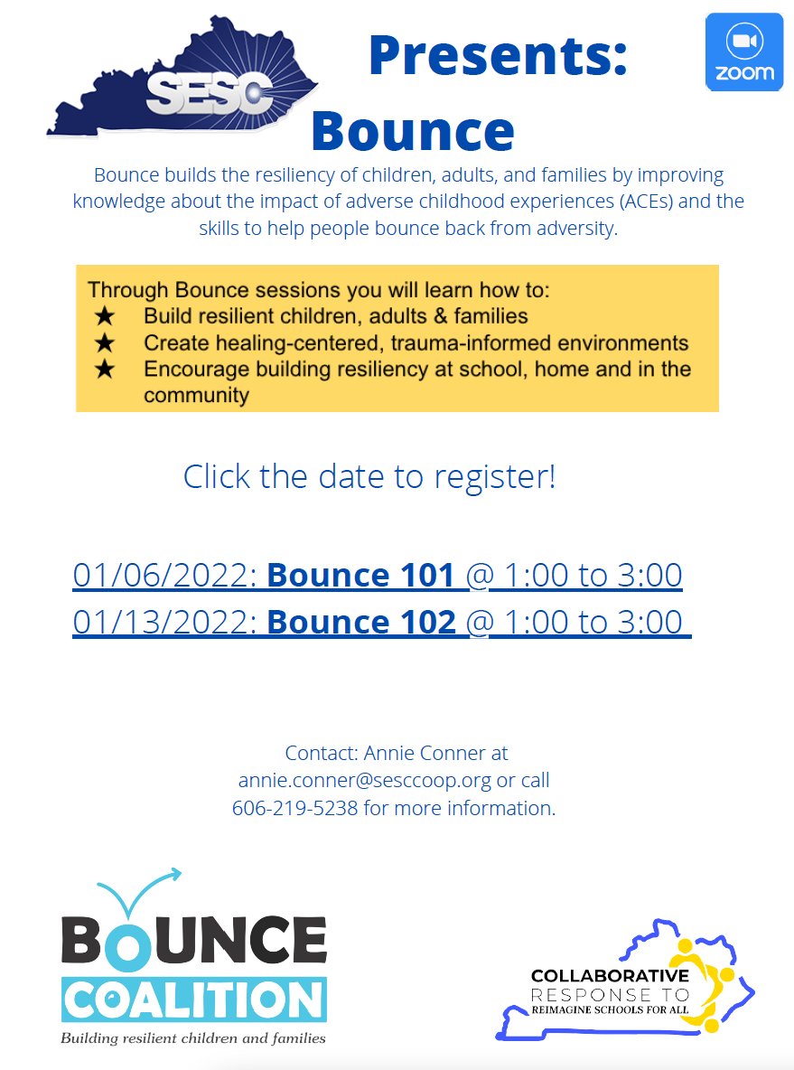 Join at SESC for professional learning around building resiliency at school, home and in the community through trauma-informed practices.
To register for Jan 6th, use this link: app.sesccoop.org/landing/join_a… 
To register for Jan. 13th, use this link: app.sesccoop.org/landing/join_a…