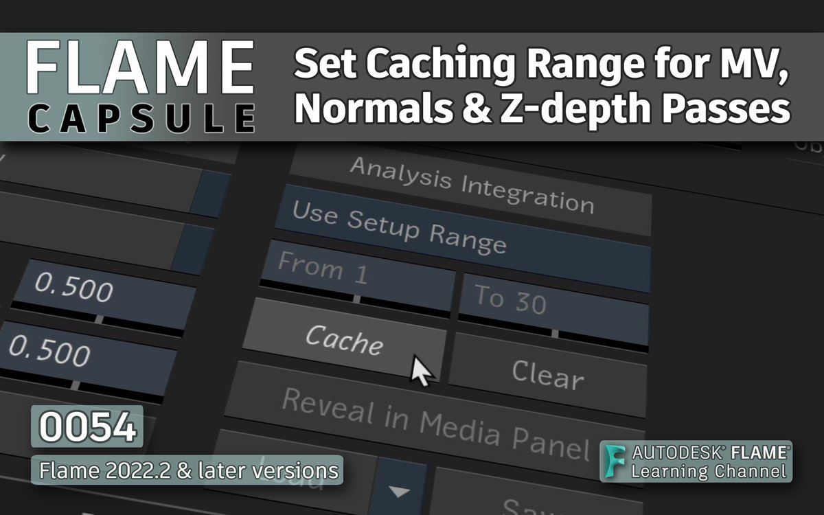 digiart1994's tweet photo. New #autodeskflame 30-sec CAPSULE video - Set Caching Range for Motion Vectors, Normals and Z-depth Maps  - Flame 2022.2 - https://t.co/1B7HDvbXPR https://t.co/hszAEbrIOe