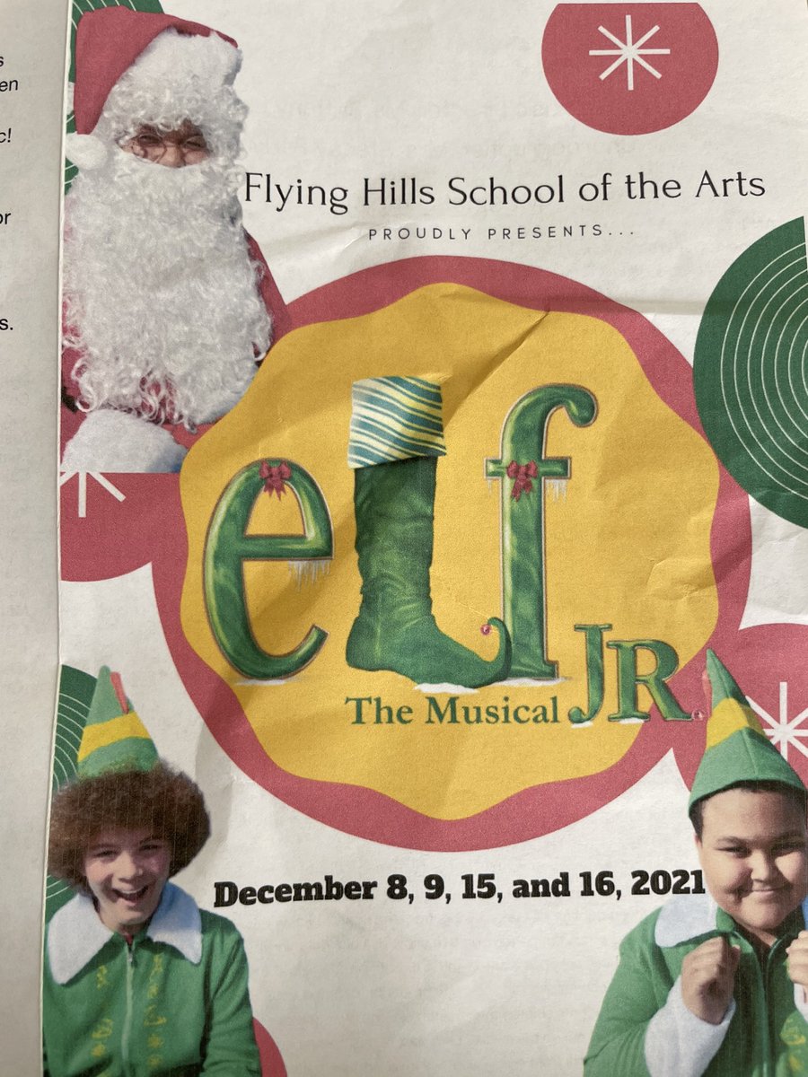 davidmiyashiro's tweet photo. Spectacular Friday @FlyingHillsFAME with #ElfJrTheMusical.  Will Ferrell has nothing on our Buddy 😀@CajonValleyUSD @vbarnes06 @blindsay05 @mkuhfal8 https://t.co/16URv43Jxp