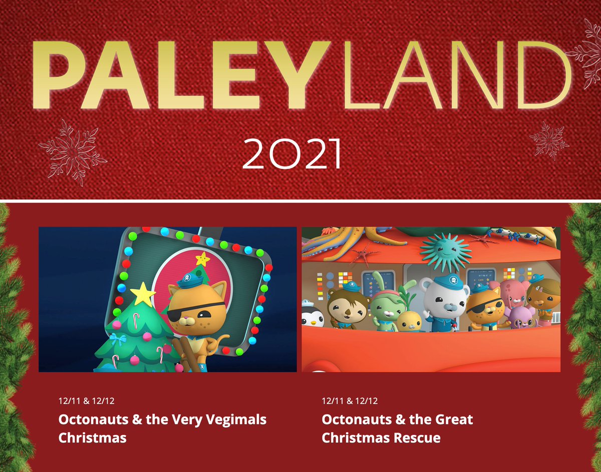 Octonauts's tweet photo. Happen to be in NYC this weekend? Visit the Paley Center for a Special Screening of Octonauts &amp; the Very Vegimals Christmas and Octonauts &amp; the Great Christmas Rescue! 4 floors of holiday fun and winter wonderland magic. ❄☃🎄https://t.co/bOzarrqNL5
#Octonauts @paleycenter https://t.co/aPrxCIm8Ry
