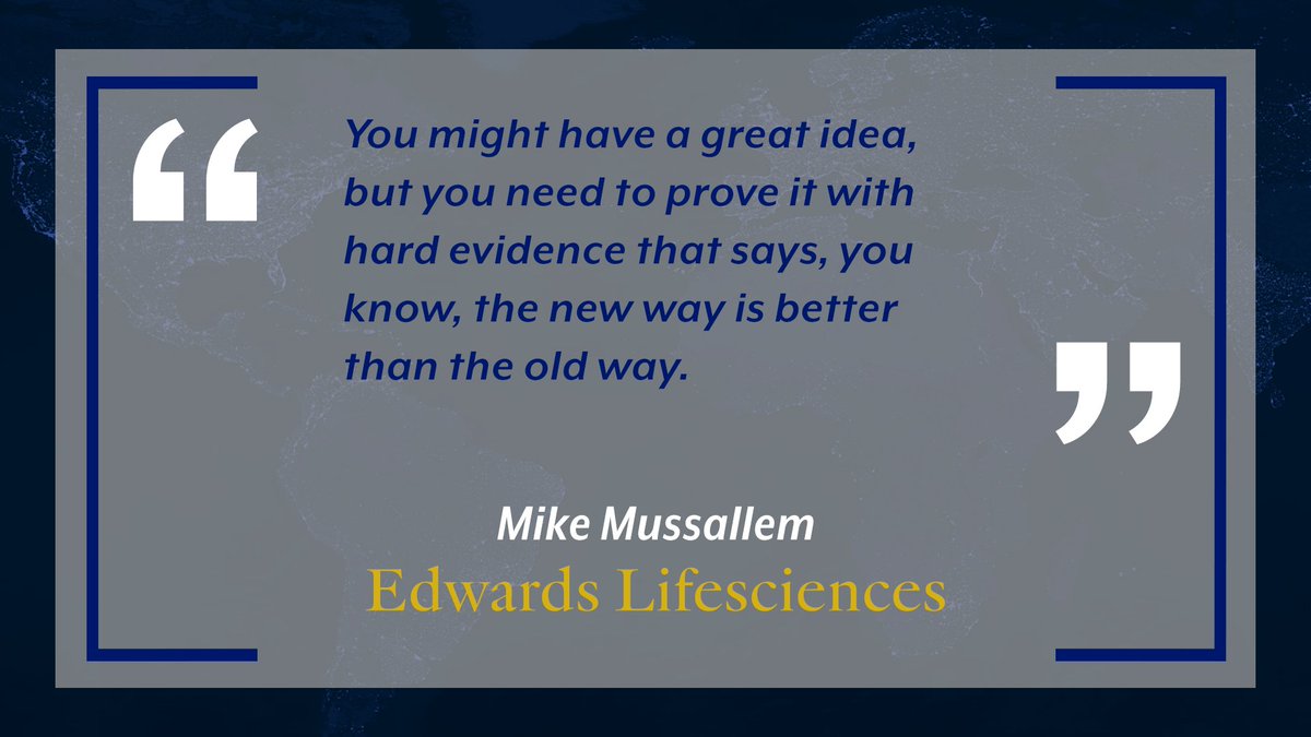 ceoshow's tweet image. #factcheck #factbased #decisionmaking
Mike Mussallem, CEO of Edwards Lifesciences, believes in #ChangingCourse only after the #evidence has been reviewed.
Learn more at: bit.ly/3IEowRT
