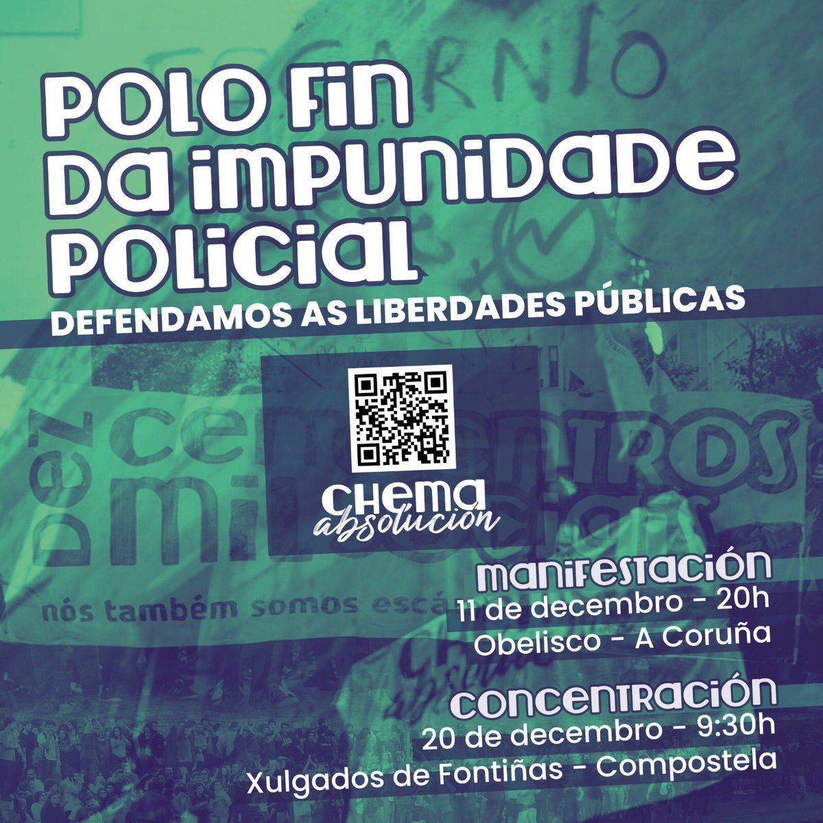 RB1987Oficial's tweet photo. Atacan as nosas liberdades con montaxes policiais e xudiciais, con persecución para as persoas e os centros sociais que crean cultura no noso país.

Golpean con represión e nós responderemos con toda a nosa solidariedade. Chema, estaremos ao teu carón! https://t.co/7evPbATlYD