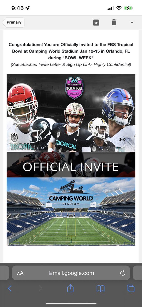 CatchaplayJ's tweet photo. What a Blessing! Very excited to announce that I’ve been blessed with an opportunity to go and compete at the Tropical Bowl on January 15th! Excited for this opportunity to compete after the season. https://t.co/dpiQeA6K8Y