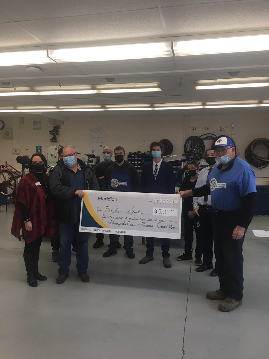 BrendaTaylor74's tweet photo. It’s official! Over $5000 raised for The Broken Spoke! Thank YOU Danny’s Ice Cream for being an amazing Community partner &amp; inviting Meridian Port Colborne to join your fundraising efforts. #givingtuesday #supportingcommunity ⁦@MeridianCU⁩ ⁦@PCHSBikes⁩ https://t.co/1BSJWFi8DG