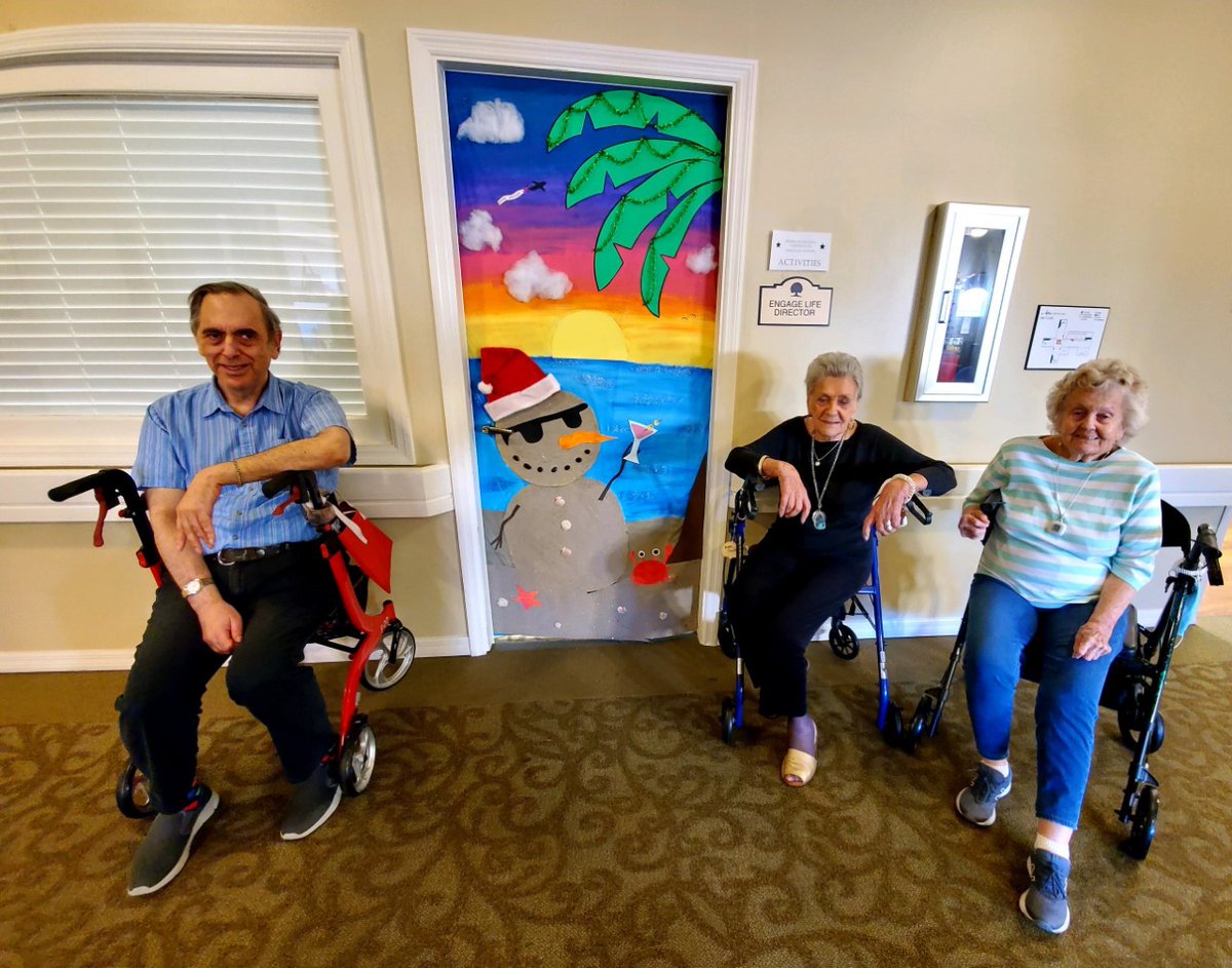 🎄🎁 It's the holiday season at Wickshire Senior Living! Our communities are joining in on the festivities by decorating their trees, hosting ugly sweater parties, going on outings to see Christmas lights, and having door decorating competitions! 
#WickshireWay #SeniorLiving
