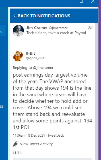 Apex_8Bit's tweet image. that time @jimcramer asked me about $PYPL and it only got 1 like