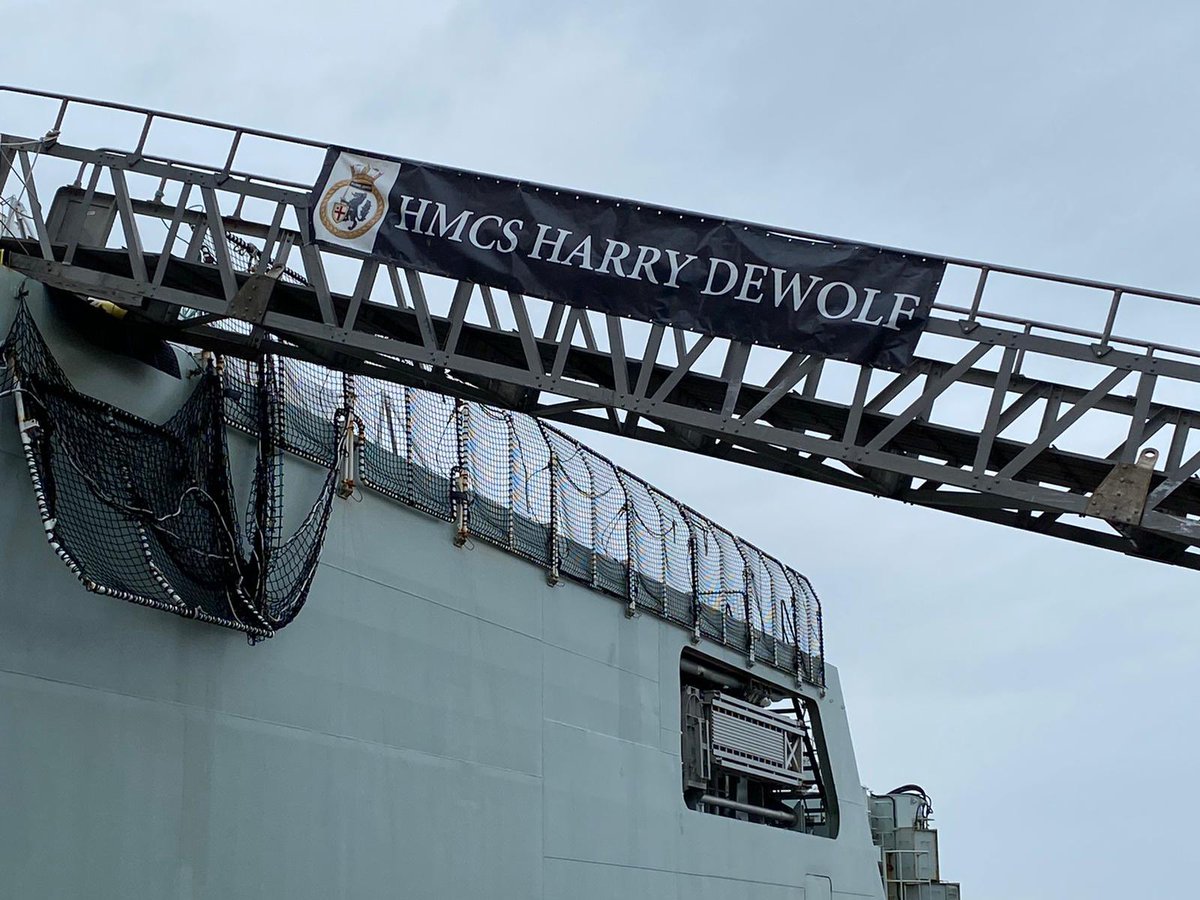 CanEmbUSA's tweet photo. Hello from Norfolk, VA! 👋 

Deputy Head of Mission (Foreign Policy &amp; National Security) @m_loken toured 🇨🇦 #Arctic &amp; Offshore Patrol Ship @HMCSHarryDeWolf during its final port visit before returning to Halifax, completing their circumnavigation of North America. https://t.co/li1jsWYtG3