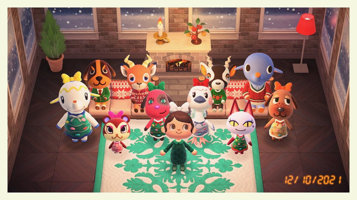 SickNessACNH's tweet photo. holiday card with the crew! https://t.co/y92bNfXuOA
