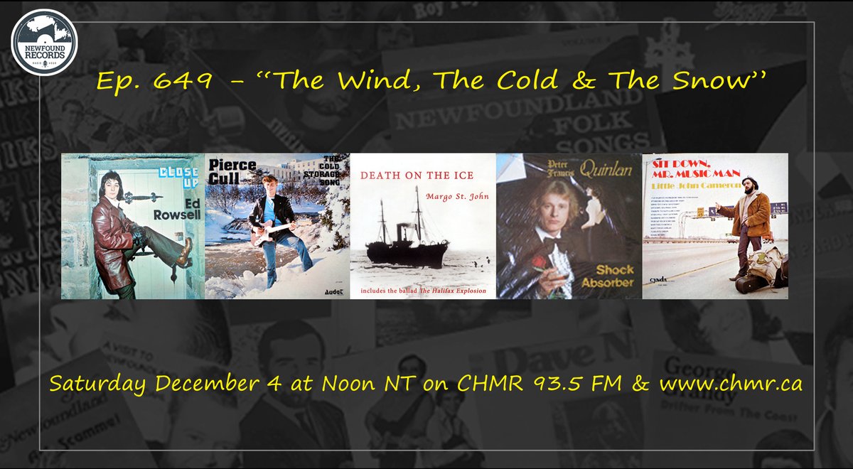 Tomorrow (Dec. 11) on NFR...

Days are shorter, winds are colder, and Old Man Winter’ lurks around the corner. 

Chill out to a platter stacked with frosty NL vintage vinyl by MARY BARRY, PIERCE CULL, MARGO ST. JOHN, GORD QUINTON &amp; more.

<a href="/chmrmunradio/">CHMR</a> <a href="/NLLiveEvents/">NL Live Events</a> <a href="/SeanWMurray/">Sean Murray</a>