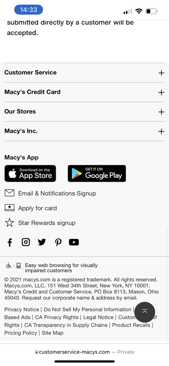 cd_raymond's tweet photo. @Macys having a problem with an order and your website says to chat with customer service online, but no button to chat exist. What gives? No button also exist while using my desktop https://t.co/faTdP5KMFb