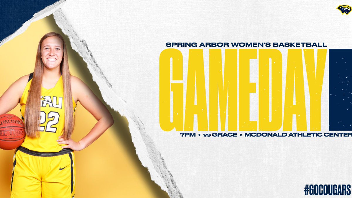 SAUCougars's tweet photo. 🏀 | #GAMEDAY

@SAUCougarsWBB vs. Grace

📍 McDonald Athletic Center
🕖 7pm
📺 https://t.co/o0HGgojvXk

#GoCougars https://t.co/DDNhvsb9y6