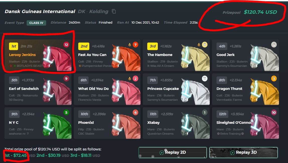 🏆ZEDHEADS Drop your Biggest Wins this Week!! I want to see ScreenShots! 

I'll go 1st, I 💌LOVE LEROOY JENKINS
zed.run/racehorse/1034…
<a href="/zed_run/">zed_run</a> #ZEDHEADS