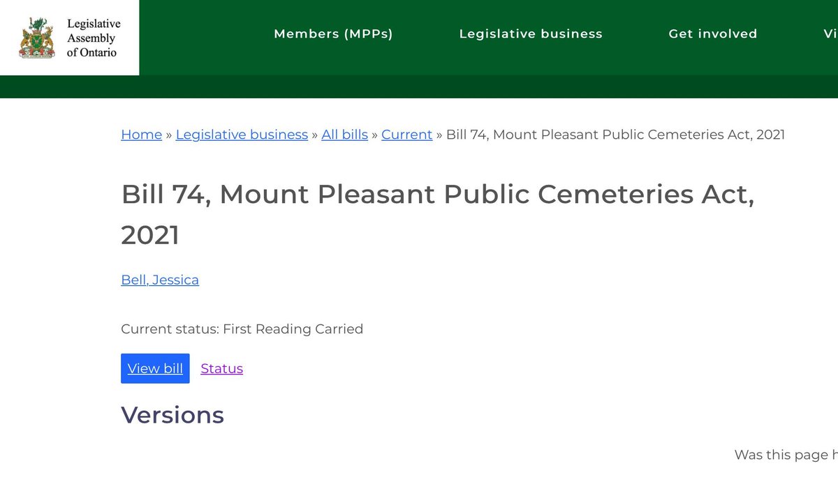 kristynwongtam's tweet photo. @JessicaBellTO Thank you for introducing your important bill to affirm & keep Mt Pleasant Cemetries in public ownership and control!
Let's work to make sure @fordnation does what the courts want - the Provincial government to update its outdated statutes for this public trust! #Bill74 https://t.co/OJlP4PxVwd