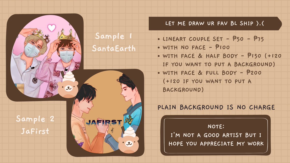 cooheartty's tweet photo. ✨RTs Appreciated✨ PH Only
Hello, I'm open for commissions to help me pay my online school bills. until Dec 20!! (Thai actor/BL couple)
✨Production time: 2-5 days
✨You can send me the money via GCASH: DM me
✨dm my IG:_artcoo if you're interested🥺
#thaiactor #blactor https://t.co/pYeMD2zfxR