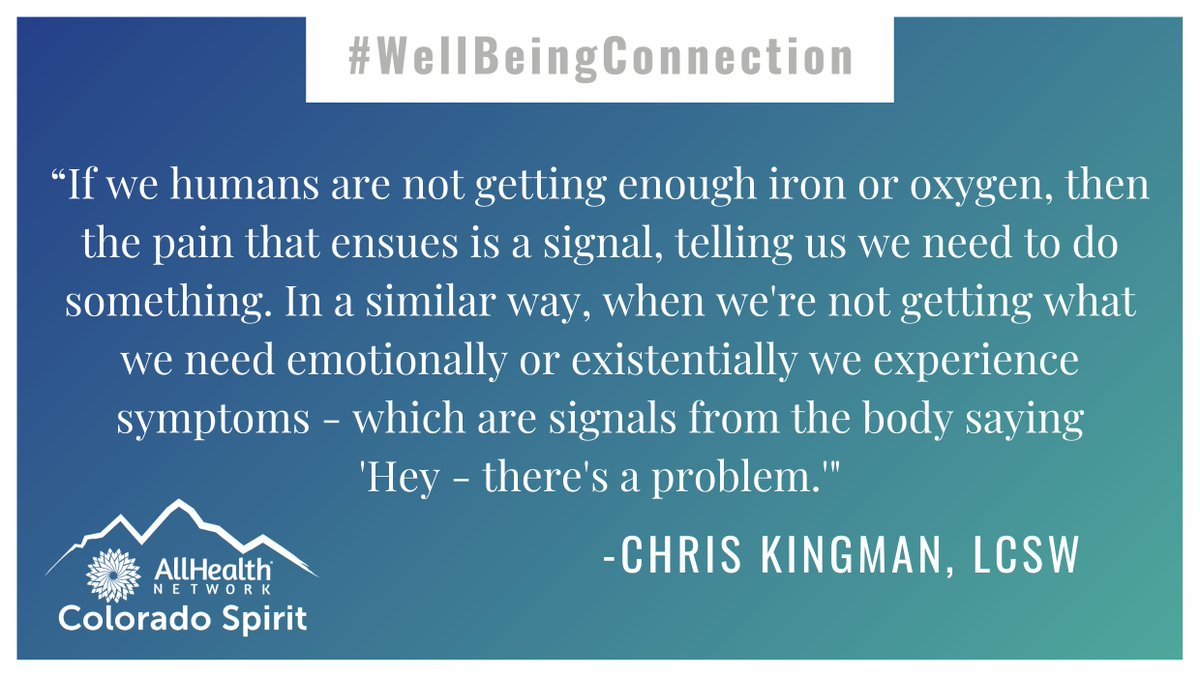 AllHealthNet's tweet image. Do you ever just feel “blah”? You aren’t alone. Check out this week’s Colorado Spirit Well-Being Connection where we reflect on these feelings and provide a few key takeaways. bit.ly/3dIcDw1 #MentalHealth #WellBeing