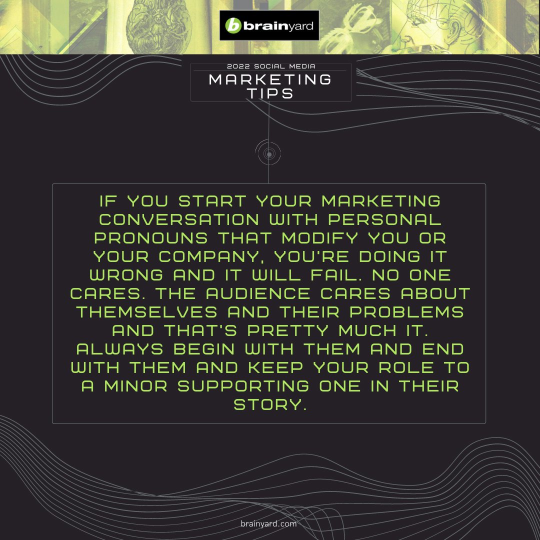 Marketing Tip:  Begin with the End (User) in Mind

#marketingtips