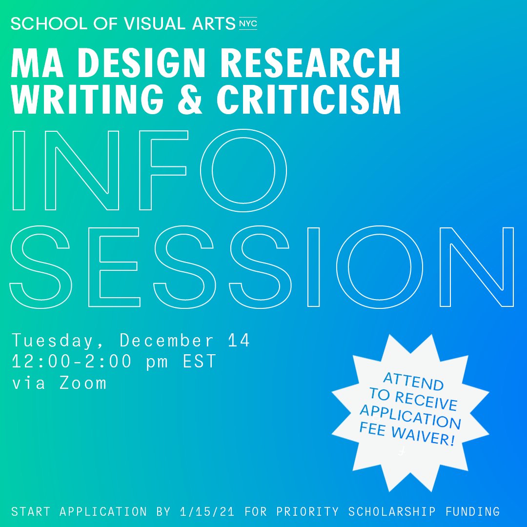 SVA MA Design Research tweet media