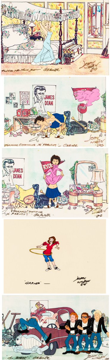 HeritageAuction's tweet photo. #HERITAGELIVE: #Grease Opening Credits Animation Signed #ProductionCels Group of 5 (1978) more than triples its pre-auction estimate when it brings $7,800! The opening credits were created by animator John David Wilson, who hand-signed each cel.
https://t.co/jB5bQ7DUYu https://t.co/G5Z0R3vFN4