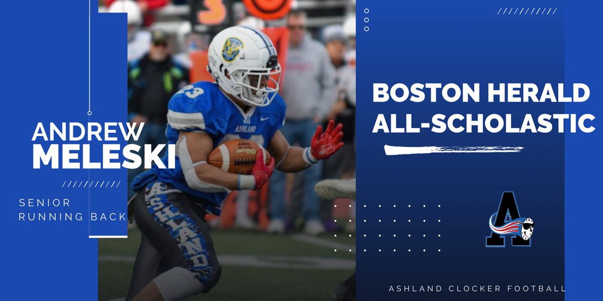 Congratulations to Andrew Meleski, who was named to the Boston Herald All-Scholastic football team! #ClockerPride <a href="/ClockerFootball/">AshlandHSFootball</a> <a href="/ClockerClub/">The Clocker Club</a> <a href="/Kstcoeur/">Kelley St Coeur (she/her/hers)</a> <a href="/MrsELachapelle/">Erin Lachapelle (she/her/hers)</a> <a href="/Ms_Sullivan_AHS/">Meaghan Sullivan</a> <a href="/AshlandSuper/">Jim Adams (he, him, his)</a> <a href="/ClockerTalk/">Michael A. Caira, Jr.</a>