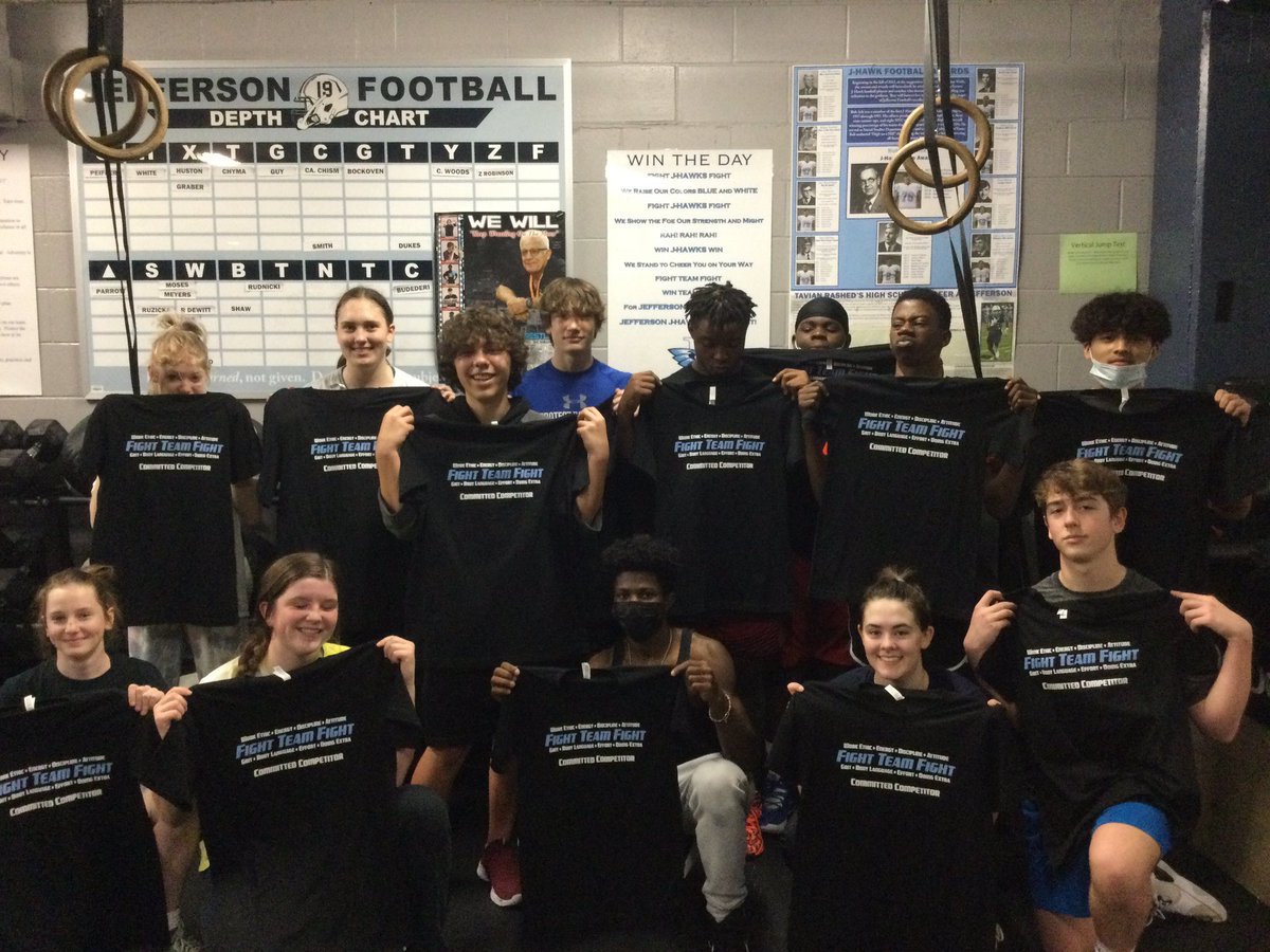 JHawk_Football's tweet photo. Congrats to our first time COMMITTED COMPETITORS @jhawkfitness 
👏👏👏

Work Ethic   Energy   Discipline   Attitude
Grit   Body Language   Effort   Doing Extra

#FightTeamFight https://t.co/mQjTIchSJg