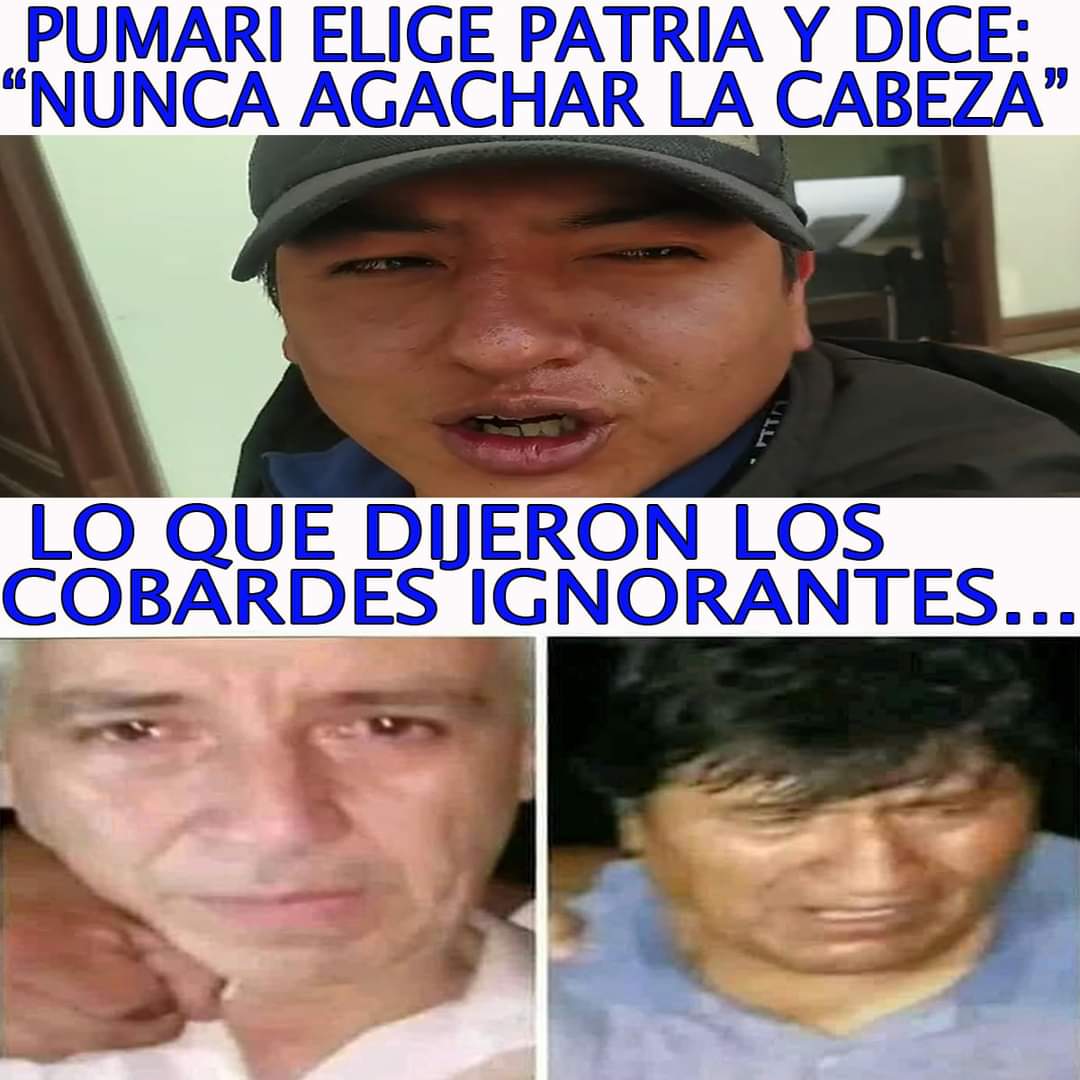 CesitarSolizB's tweet photo. He aquí la diferencia entre un PATRIOTA COMO PUMARI y unos ignorantes FRAUDULENTOS Y LLORONES QUE SE CURREN https://t.co/O28JkCEn9h