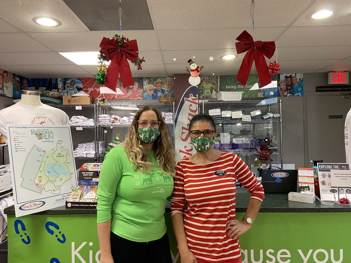 trackshack's tweet image. Register for the @gwarmothwftv #ReindeerRun presented by @AdventHealthCFL tonight in the store until 6pm or online until tomorrow morning! Run to TrackShack.com!