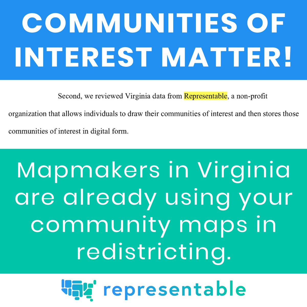 Virginia's special masters for redistricting referenced your maps in their memo to the state's Supreme Court. With your help, we're making districts more fair and representative! Check out the memo here: vacourts.gov/courts/scv/dis…