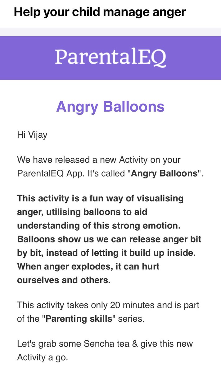 Freshly unwrapped in the app.  How to help your child manage their anger.