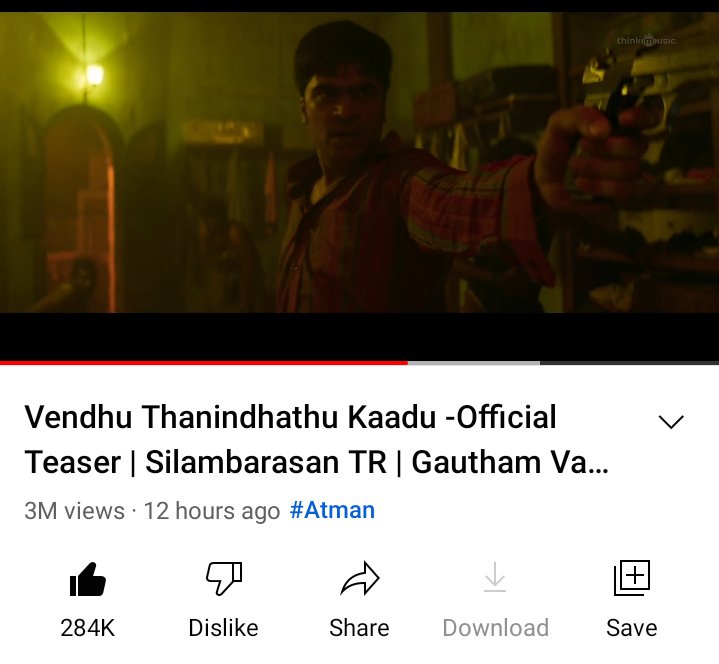 fan_girl_str_'s tweet photo. 3 Million+ Views For #VTKteaser Within 12 Hours !! 🔥
https://t.co/YqcWSDy949
#VTKGlimpse
#VendhuThanindhathuKaadu #Maanaadu
King 👑 @SilambarasanTR_ @menongautham @arrahman @IshariKGanesh @Ashkum19 @VelsFilmIntl https://t.co/XaAPYJ4sY6