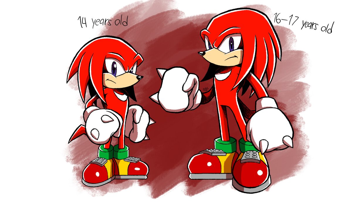 Knuckles actually looks like a younger Knuckles?#SonicTheHedgehog #fanart #...