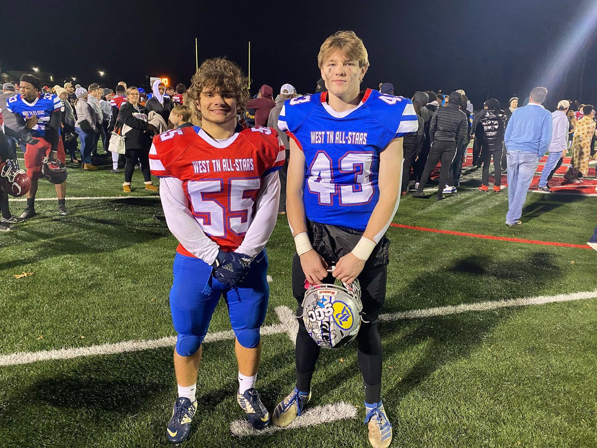 JCEagleFootball's tweet photo. Fun night watching Tacker and Walker represent the Eagles in the @WT_TN_ALL_STAR game! https://t.co/uduwiWEjUy
