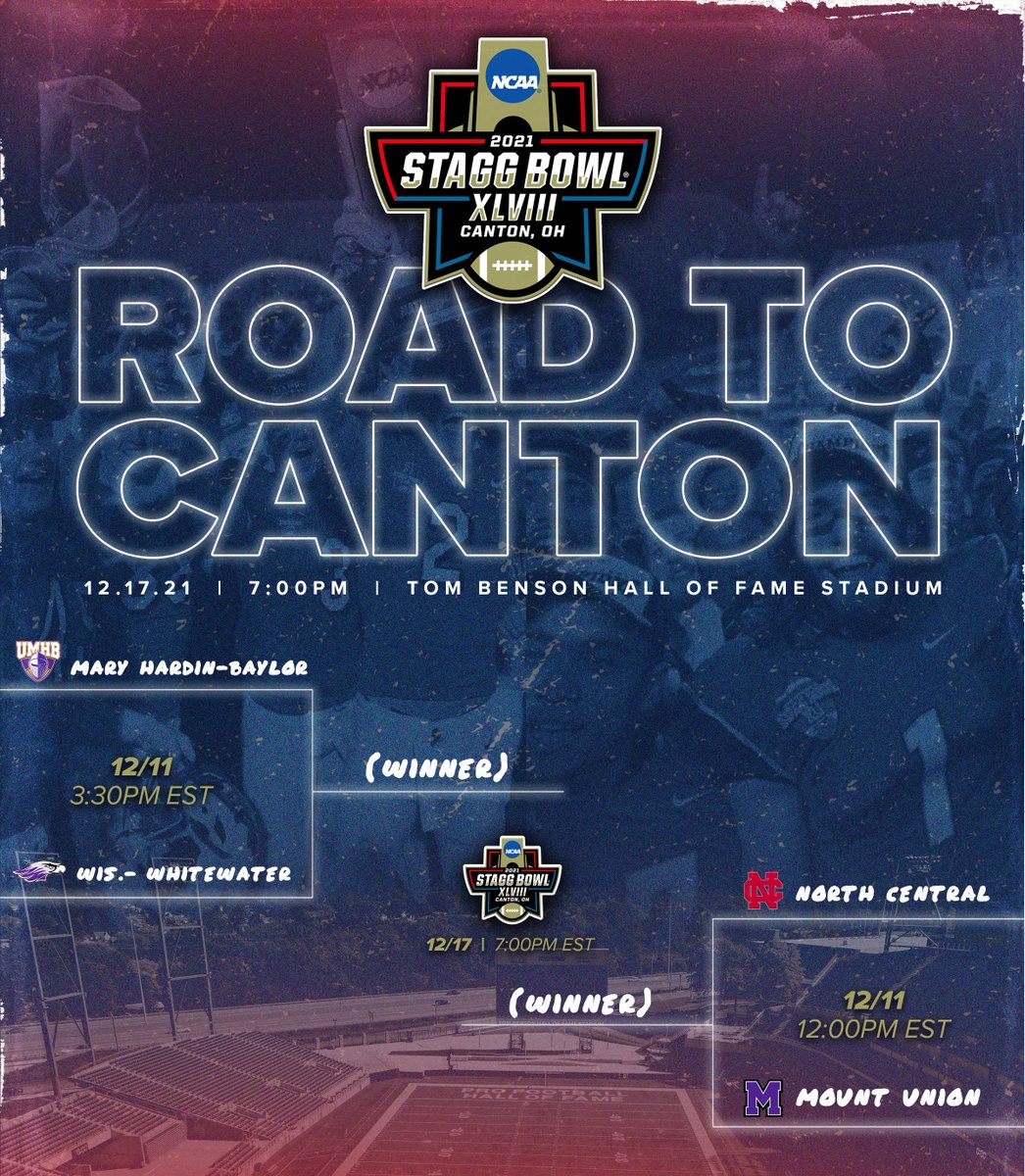 The final 4️⃣ teams square-off tomorrow for a spot in next week's Stagg Bowl at Tom Benson Hall of Fame Stadium. Who do you want to see in Canton?  #HOFV

Tickets to Stagg Bowl:
hofvillage.com/p/events/stagg…