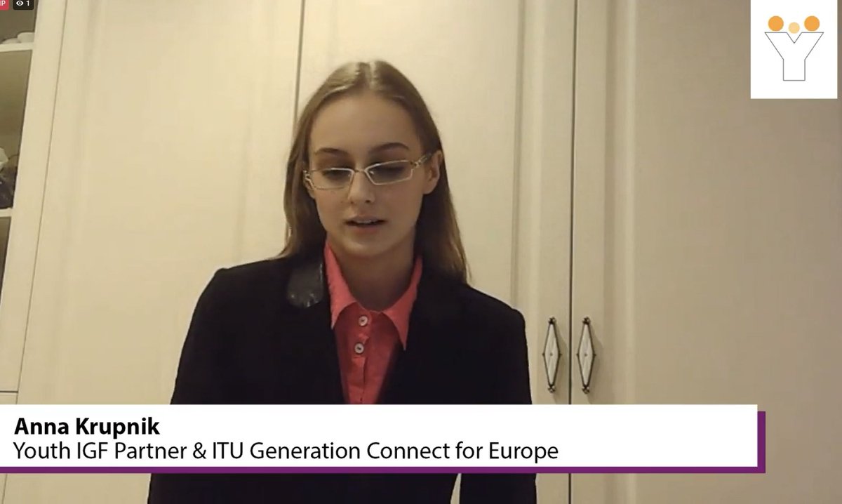 globalyouthigf's tweet image. Commenting on the final words from Robert Pepper @rmpepper @Meta at #IGF2021, a Youth IGF Partner @krupnik_anna said more focus should be made on young people and the role of sustainable connectivity for their future. #globalyouthigf @intgovforum @swiss_un #APlusForInnovation