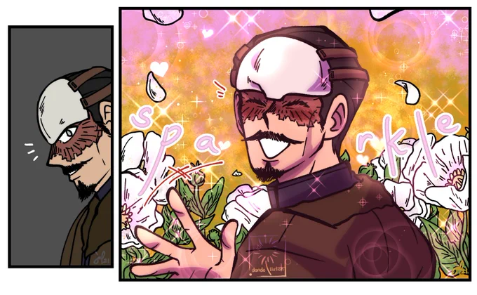 also hey remember when tsurumi was all about sparkles, charm, flowers, and not frightening expressions that would make u shit bricks and see things the next few times youd go to sleep? yeah 