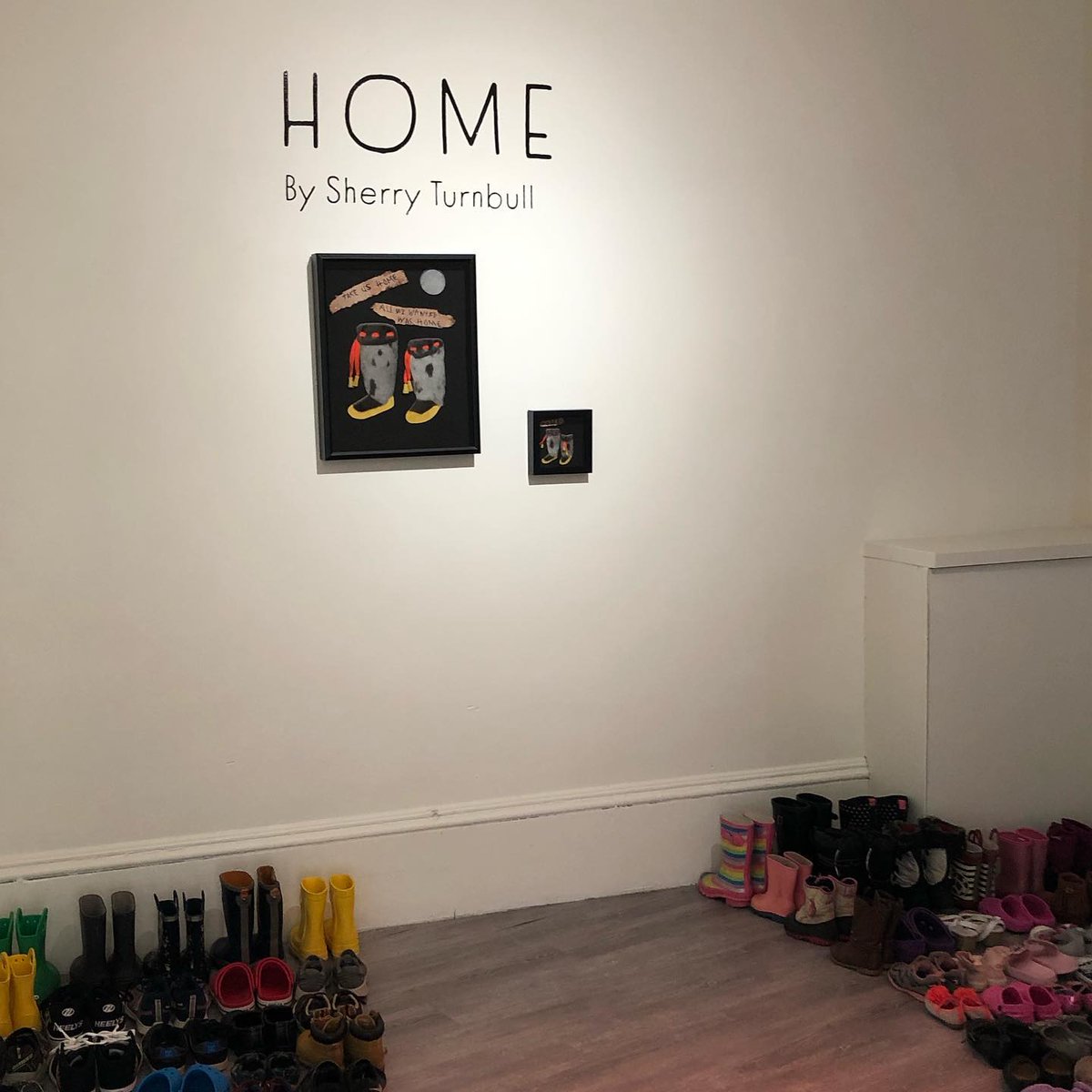 #HOME
Home, is the first solo exhibition by Labrador artist Sherry Turnbull.  Pieces were created when she first heard of the discovery of 215 children who did not make it HOME from residential schools #nlarts #handmade  See the exhibit Wednesday - Saturday 12-5PM in the gallery.