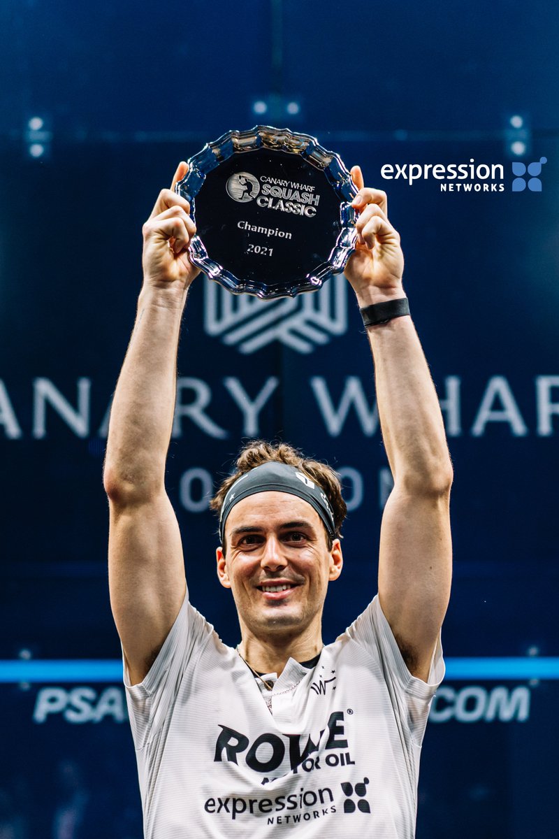 expr_ai's tweet photo. We are incredible proud of Expression Networks athlete Paul Coll (@paulcollsquash) on reaching #2 overall in the world squash rankings after his win in the Canary Wharf Classic. Congratulations Paul! https://t.co/u9wgfKwny8