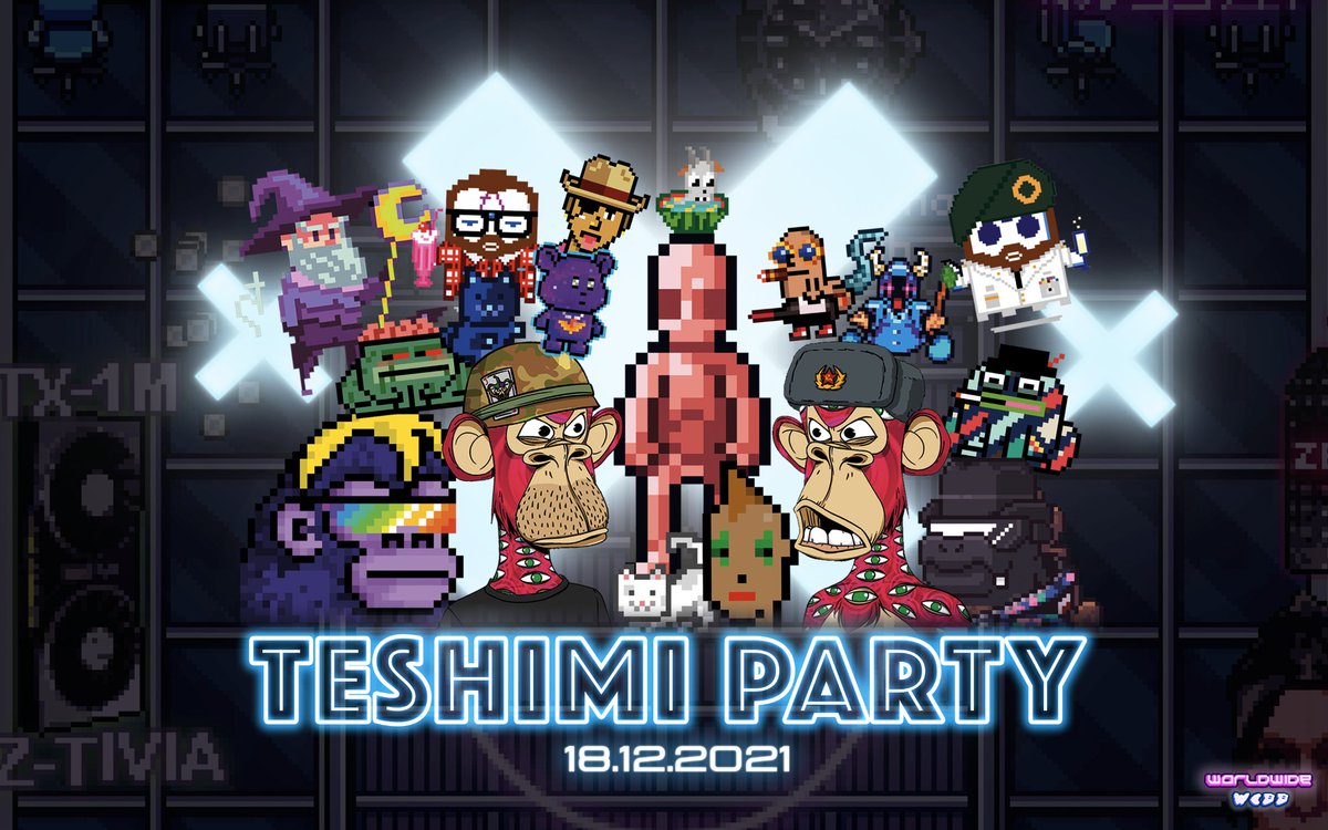 BIGGEST METAVERSE PARTY TO DATE 🥳🎉

Live DJ sets. Music. Virtual Drugs &amp; more.

We are running a #GIVEAWAY for a small apartment:
🔹 Retweet &amp; follow @Worldwide_WEB3 
🔹 Tag some friends

December 18th 🌐