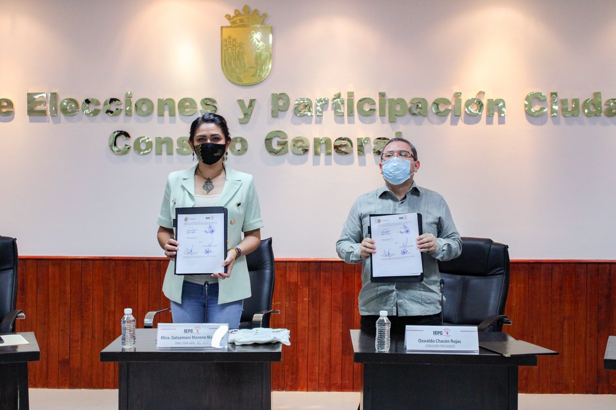 IJECH_Chiapas's tweet photo. El #IJECH y el Instituto de Elecciones y Participación Ciudadana (IEPC) de Chiapas firmaron un convenio de colaboración para fomentar la participación de las adolescencias y juventudes chiapanecas en los procesos político-democráticos
#JuventudesDeCorazón https://t.co/SktGBXeYCY