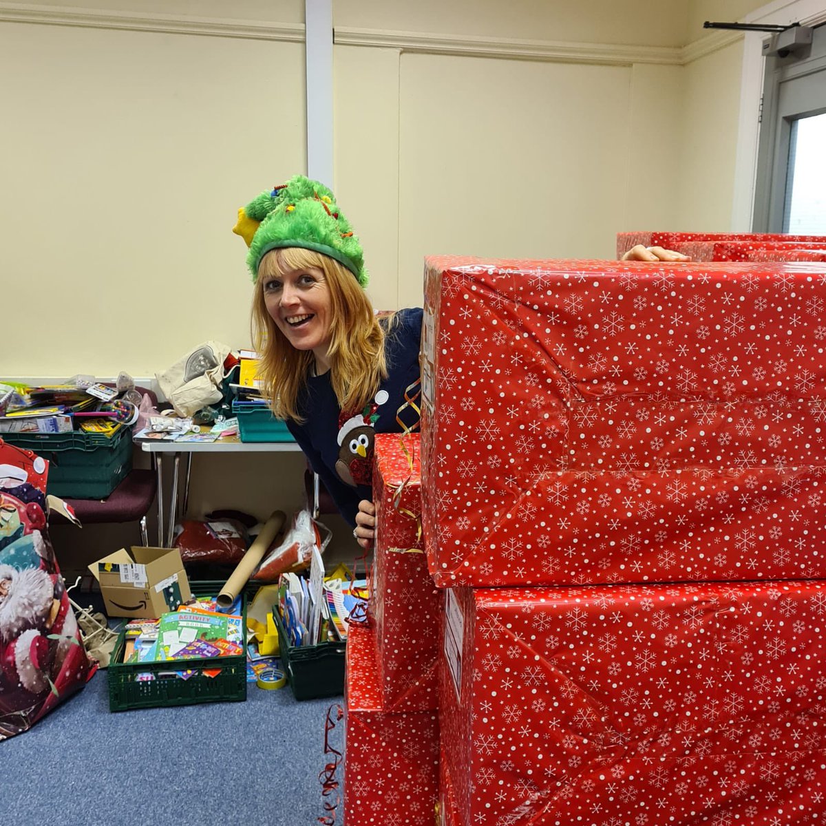 A massive thank you to Santa’s elves Nicola Buss and Robbie Jrb Matthews for all their hard work sorting and wrapping the gifts that Santa will deliver to our families on 18th &amp; 19th December ♥️ #ccpacharity #Christmas #christmasgifts #santa #thankyou
