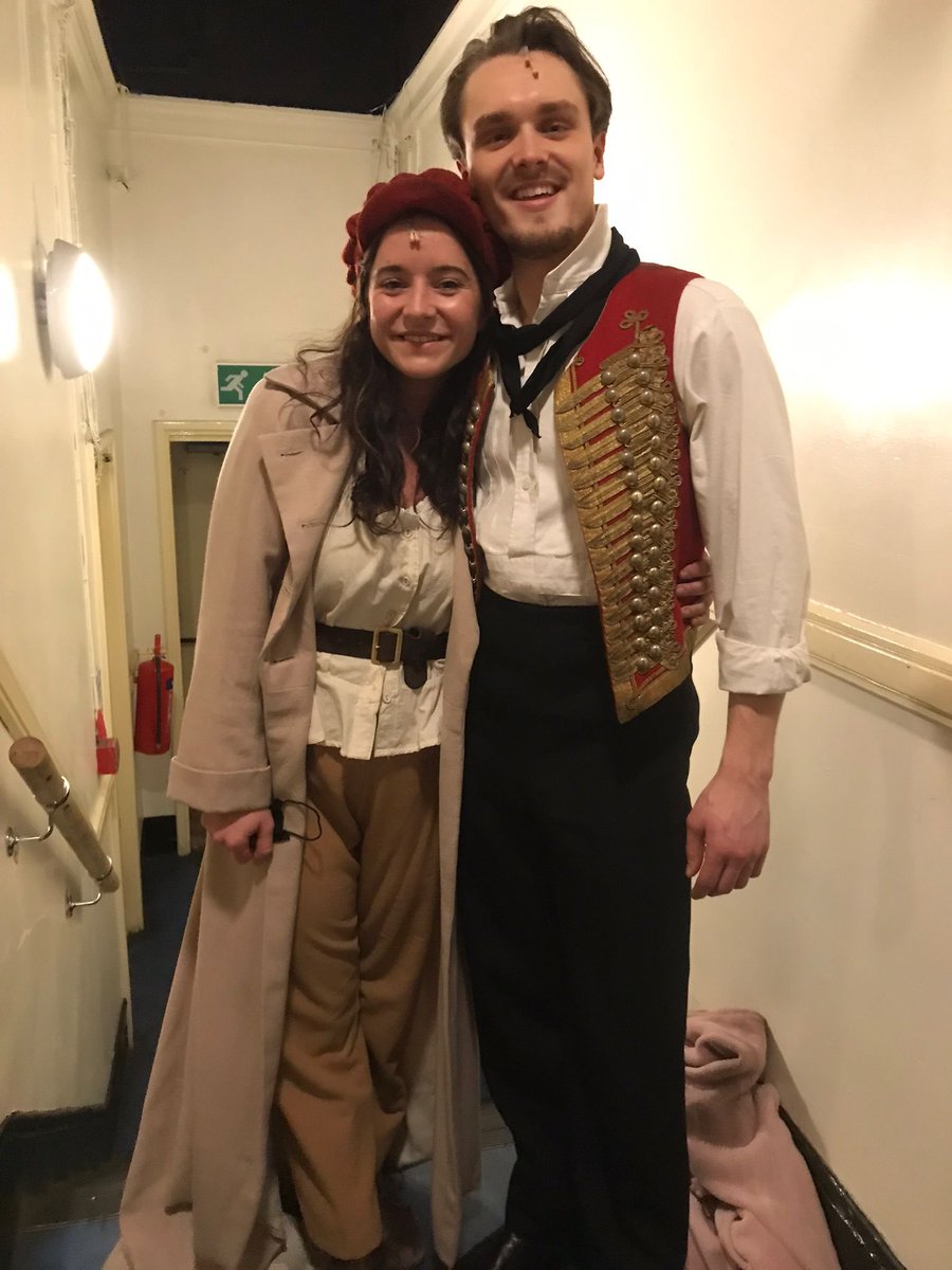 LOVING this pic sent to me last night of my fab clients from the <a href="/lesmisofficial/">Les Misérables</a> tour. <a href="/harryjameschan1/">Harry Chandler</a> making his professional debut in the show and on as Enjolras, and @JennaInnes playing Eponine for the night which she’s done so brilliantly in both the West End and on tour. 🙌🏼