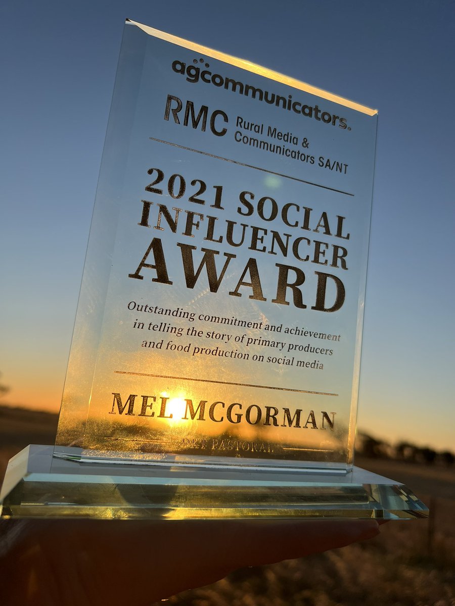 Thank you <a href="/RuralMedComSANT/">Rural Media & Communicators SA/NT</a> &amp; <a href="/AgCommunicators/">AgCommunicators</a> for creating an award (the first of its kind in AUS) to recognise what many people do for the sheer love of Ag.  I was so lucky to share a room with such impressive people, the best of the best in Rural Media! #rmcawards21