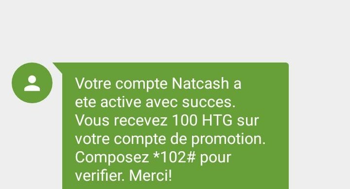 Natcommht's tweet photo. Ou resevwa l ? 

Sinon kite nimewo w poun konfigirel ak bonis 100 goud. https://t.co/90cisCWTSi