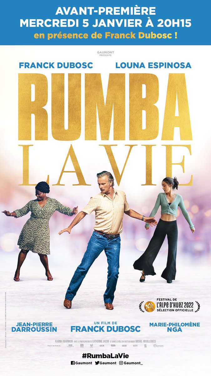 CINEVILLEVERN's tweet photo. 🔴 [Avant-première] RUMBA LA VIE

⭐️ En présence de FRANCK DUBOSC

▶️ Mercredi 05 janvier- 20h15

⭕ Réservez vos places : https://t.co/yCvOA9WI3B

#Cinéville #Rennes #rumbalavie #franckdubosc https://t.co/B8HsMsfGos