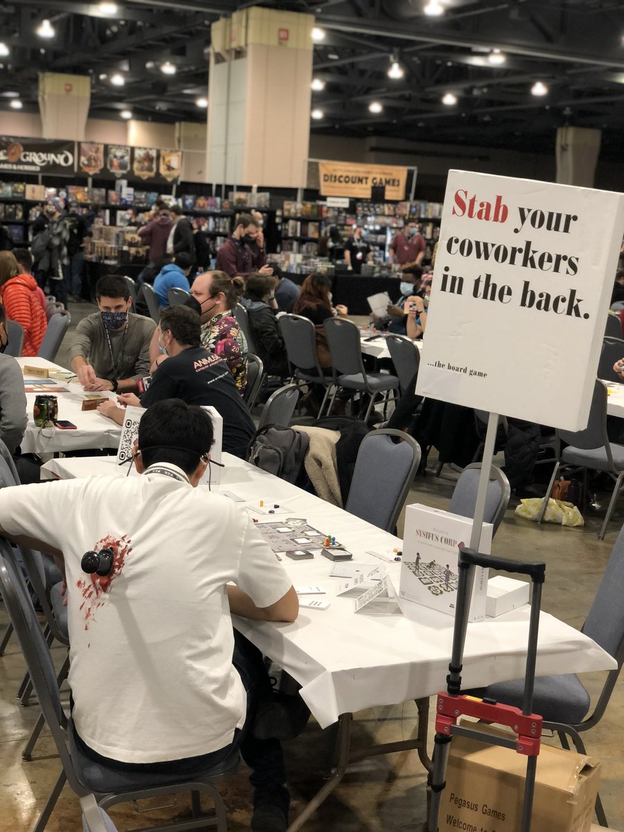 PegasusGamesNYC's tweet photo. Come to the free play area and check out my game 

#PAXUnplugged https://t.co/WMAQk7PJhR