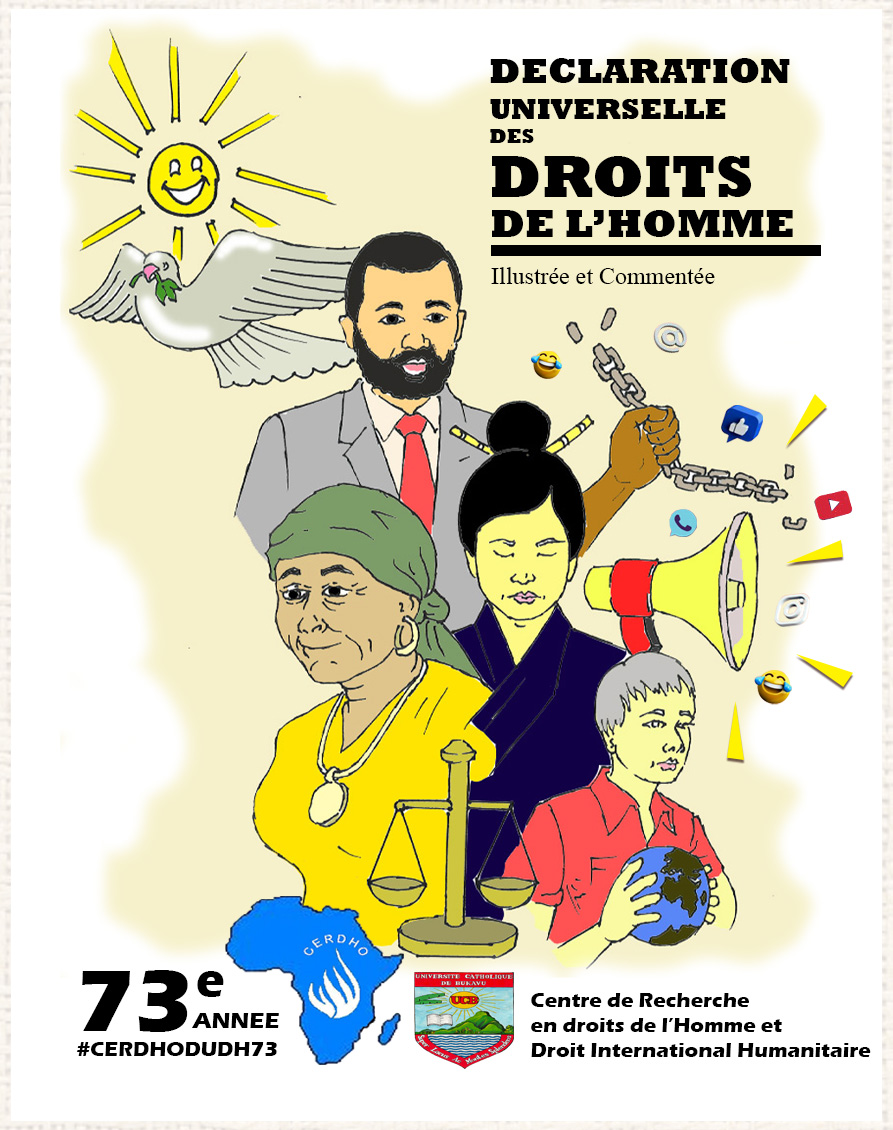 UCB (@ucbukavu) on Twitter photo #CERDHODUDH73 est la nouvelle campagne du Centre de recherche en droits de l’Homme et Droit international humanitaire <a href="/ucbukavu/">UCB</a> .
Pour sa 73e année, nous publierons des caricatures et une traduction des articles de la DUDH. <a href="/AkuzweE/">Emmak Bigosi</a> <a href="/MusoleMahesheT/">Maheshe Musole</a> <a href="/UNHumanRights/">UN Human Rights</a> <a href="/unjhro/">UN Human Rights DRC</a> #CERDHODUDH73 est la nouvelle campagne du Centre de recherche en droits de l’Homme et Droit international humanitaire <a href="/ucbukavu/">UCB</a> .
Pour sa 73e année, nous publierons des caricatures et une traduction des articles de la DUDH. <a href="/AkuzweE/">Emmak Bigosi</a> <a href="/MusoleMahesheT/">Maheshe Musole</a> <a href="/UNHumanRights/">UN Human Rights</a> <a href="/unjhro/">UN Human Rights DRC</a>