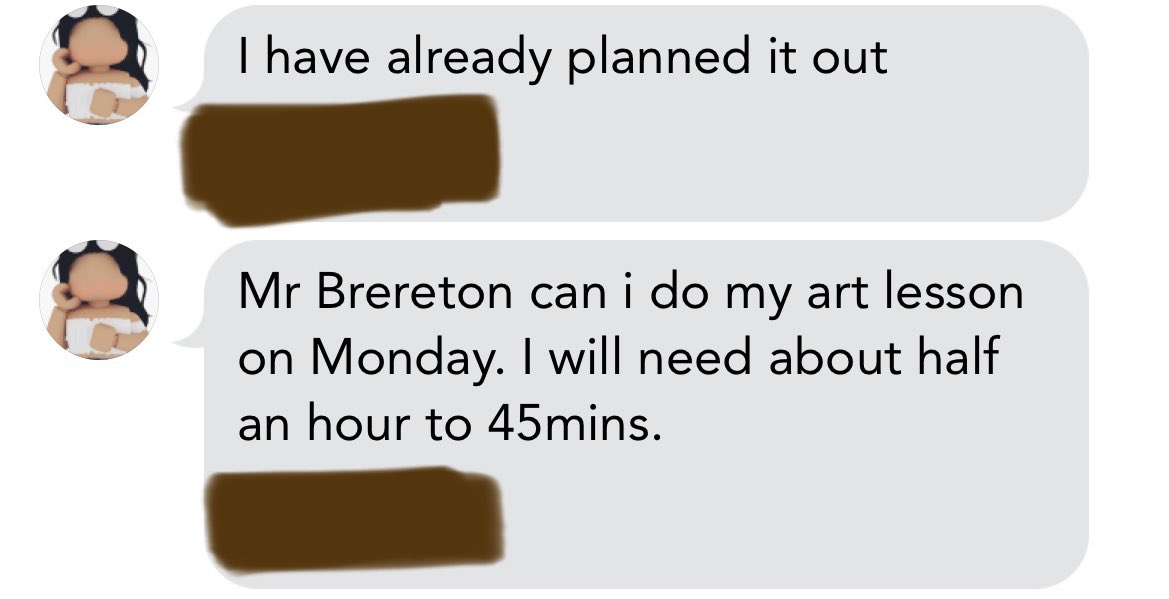 Angus Brereton ๐ (@breretonangus) on Twitter photo One of my pupils shared a lesson with the class today, that they had completely designed themselves. It looks like they have inspired two others! I got home to these messages on Showbie from my students. The children <a href="/stbartsRWB/">St Bartโs ๐</a> never cease to amaze me #soar One of my pupils shared a lesson with the class today, that they had completely designed themselves. It looks like they have inspired two others! I got home to these messages on Showbie from my students. The children <a href="/stbartsRWB/">St Bartโs ๐</a> never cease to amaze me #soar